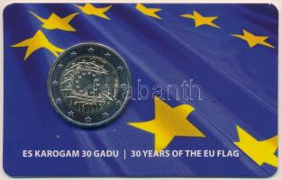 Lettország 2015. 2EUR 30 éves az EU zászlaja díszcsomagolásban T:BU Latvia 2012. 2 Euro 30 Years of the EU flag in decorative packing C:BU
