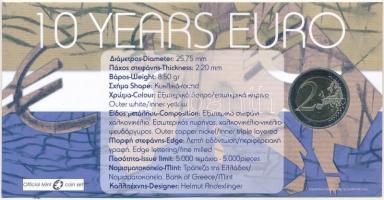 Görögország 2012. 2EUR 10 évesek az euro bankjegyek és érmék díszcsomagolásban T:BU Greece 2012. 2 Euro 10 Years of Euro Banknotes and Coins in decorative packing C:BU