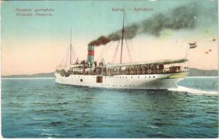 Adria, Pannonia gyorsgőzös / Adriatico, Piroscafo Pannonia / Hungarian steamship (EK)