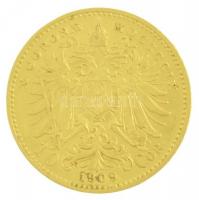 Ausztria 1909. 10K Au "Ferenc József kis fej" (3,40g/0.900) T:2 Austria 1909. 10 Corona Au...