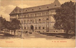 1906 Ungvár, Uzshorod, Uzhhorod, Uzhorod; M. kir. állami reáliskola. Balázs és Bergida kiadása / school