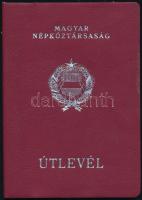 1973 Magyar Népköztársaság által kiállított fényképes útlevél, piros, keletre  / Hungarian passport