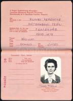 1973 Magyar Népköztársaság által kiállított fényképes útlevél, piros, keletre  / Hungarian passport