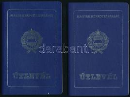 1985-1988 Magyar Népköztársaság által kiállított fényképes útlevél, 2 db / Hungarian passport
