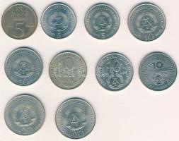 NDK 1969-90. 5M (3x), 10M (5x), 20M (2x), összesen 10db, benne 8klf motívum T:2,3