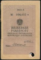 1966 Bécs, Osztrák Köztársaság fényképes útlevél, kissé széteső állapotban, sok bejegyzéssel / Austrian passport