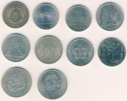 NDK 1969-90. 5M (3x), 10M (5x), 20M (2x), összesen 10db, benne 8klf motívum T:2,3