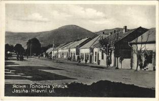 1933 Kőrösmező, Yasinia, Yasinya, Jaszinya, Jassinja, Jasina; Hlavní ul. / Fő utca, üzletek. S. Galac kiadása / main street, shops (EK)