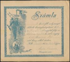 1918 Bicske, kéményseprő számla
