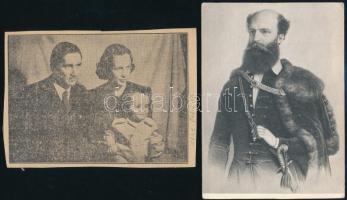 cca 1940 3 db újságból kivágott kép ifj. és id. Horthy Istvánról, részben egyenruhában és kitüntetés...