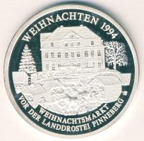 NSZK 1994. "Karácsony-Karácsonyi vásár" Ag emlékérem, 15g T:PP