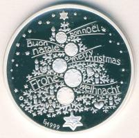 NSZK 1994. "Karácsony-Karácsonyi vásár" Ag emlékérem, 15g T:PP