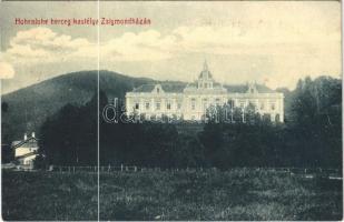 1911 Vágzsigmondháza, Zsigmondháza, Orlové (Vágbeszterce, Povazská Bystrica); Hohenlohe herceg kastélya. W. L. Bp. 5824. Fogyasztási Szövetkezet kiadása / castle