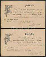 1913 Bicske, kéményseprő számla + 1916-1917 2 db kéményseprő jegyzék