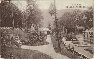 1906 Vihnye, Vihnyefürdő, Kúpele Vyhnye; Felső park részlete. Joerges A. özvegye és fia kiadása / park (EK)