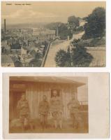 5 db I. világháborús katonai fotólap + 5 képeslap