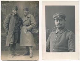 4 db I. világháborús katonai fotólap + 5 képeslap + 1 német tábori lap