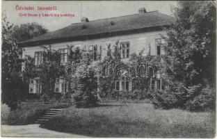 1917 Semse, Sömse, Semsa; Gróf Semsey László kis kastélya. Fogyasztási Szövetkezet kiadása / castle (EK)