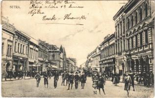 1923 Nyitra, Nitra; utca, üzletek / street view, shops (EK)