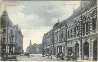 1906 Nagyvárad, Oradea; Kossuth Lajos utca, Weisz Mór, Wechsler Adolf és Társa üzlete. D.K. Bp. / street view, shops (EK)