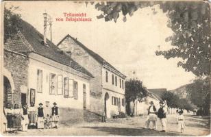 1915 Bélajablánc, Jablanica, Iablanita; Teilansicht / utca, üzlet. M. Alscher kiadása / street view, shop (EM)