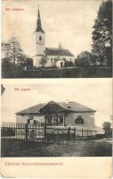 1912 Homoródszentmárton, Martinis; Református templom és paplak. Dunky Fivérek cs. és kir. udvari fényképészek kiadása / Calvinist church and rectory (fa)