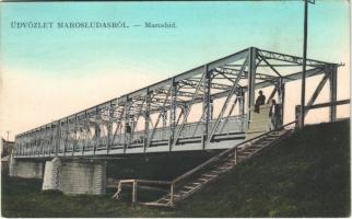 Marosludas, Ludosul de Mures, Ludus; Maros híd. Glück J. kiadása 6240. / Mures bridge