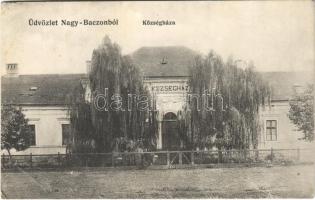 Nagybacon, Nagy-Baczon, Batanii Mari; Községháza / town hall (EB)