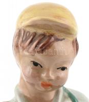 Rahmer kerámia cipészfiú. Jelzett, máz kopással 25 cm
