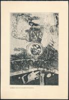 Lenkey Zoltán (1936-1983): A Nap tüze, papír, jelzett, 16,5×11,5 cm