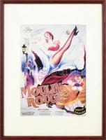 Moulin Rouge - Gábor Zsazsa reprint plakát, üvegezett keretben, 27×19,5 cm