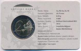 Lettország 2015. 2EUR "Európai Unió Tanácsának lett elnöksége" díszcsomagolásban T:BU 
La...