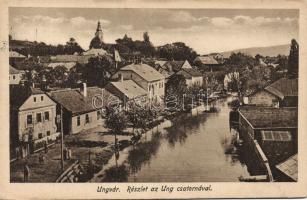 1918 Ungvár, részlet az Ung csatornával
