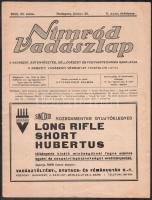1944 Nimród vadászlap június 20-i száma, képekkel illusztrált, több korabeli reklámmal, hajtásnyommal.
