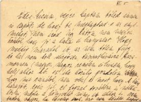 1940 Dr. Braun Györgyné levele férjének Dr. Braun György zsidó 209/18. KMSZ közérdekű munkaszolgálat...