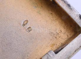 Ezüst (Ag)  cigaretta tárca. jelzett, díszített.  120 g 10x7,5 cm