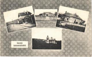1922 Balatonalmádi, vasútállomás, Magda lak, nyaralók, villák. Art Nouveau + TAPOLCZA-BUDAPEST mozgóposta