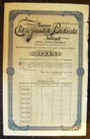 Ausztria 1882. Államadóssági kötvény 10G-ről + Svájc 1923. "Bauxit Trust Rt." részvénye 50Fr-ról, német és francia nyelven, szelvényekkel + 2db klf magyar biztosítási kötvény 1926. "Magyar Élet- és Járadék-Biztosító Intézet" + 1936. "Magyar-Holland Biztosító R.T." 100P