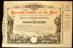 Ausztria 1882. Államadóssági kötvény 10G-ről + Svájc 1923. "Bauxit Trust Rt." részvénye 50...