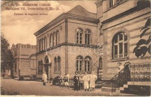 1913 Budapest VII. M. kir. állatorvosi főiskola, élettani és vegytani intézet. Rottenbiller út 23-25. (EK)