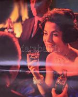 1961 Coca-Cola illusztrált reklám fali naptár, német nyelven, sérült, szakadásokkal, hajtásnyommal, ...