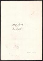 Parádi Katalin (1970-): Paradise, 1999. Pályázati terv. Kollázs, papír, jelzett a hátoldalán, lapmér...