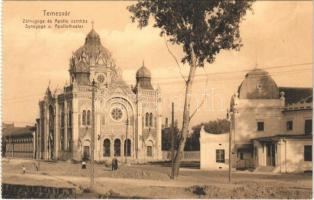 Temesvár, Timisoara; Zsinagóga és Apollo színház. Uhrmann Henrik kiadása / Synagoge u. Apollotheater / synagogue, theatre (képeslapfüzetből / from postcard booklet)