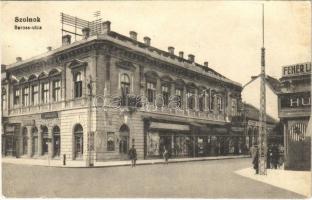 1913 Szolnok, Baross utca, Iparvállalat, Gerő Ignácz, Altmann Gyula, Kenéz Sándor és Zucker Imre üzlete