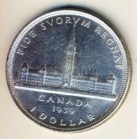 Kanada 1939. 1$ Ag "Királyi látogatás" T:2 ph