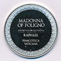 DN Madonna of Flogino - Raphael - Pinacoteca Vaticana peremen jelzett Ag emlékérem, peremen Art treasures of the Vatican és 1356 sorszám (30,81g/0.999/44mm) T:PP fo.