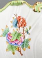 Herendi Viktória mintás kaspó. Kézzel festett, jelzett, hibátlan. d:19 cm, m: 16 cm