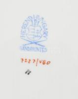 Herendi Viktória mintás kaspó. Kézzel festett, jelzett, hibátlan. d:19 cm, m: 16 cm