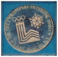 1980. 500Ft Ag Téli Olimpia - Lake Placid fekete MNB tokban T:1 (eredetileg PP) kis patina Adamo EM60
