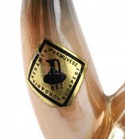 Iparművész kerámia róka, matricával jelzett, kis kopásnyomokkal, m: 10,5 cm